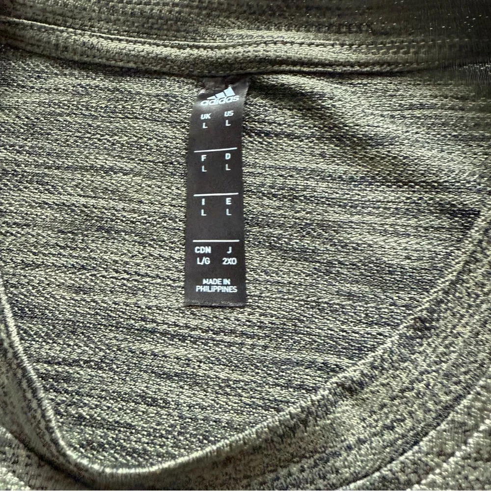 Adidas Shirt Size L Relaxed Fit Athletic Green 100% Polyester